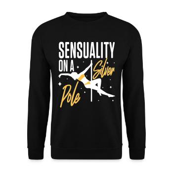 Pole Dancing Poledancing - Unisex Sweatshirt - black - Front - Alina (178cm) & Michal (187cm)