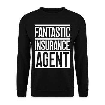 Insurance Agent Costume Fantastic Agent Medicare - Unisex Sweatshirt - black - Front - Alina (178cm) & Michal (187cm)