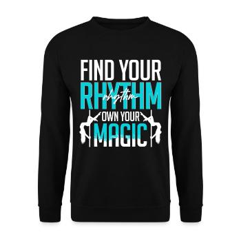 Pole Dancing Poledancing - Unisex Sweatshirt - black - Front - Alina (178cm) & Michal (187cm)