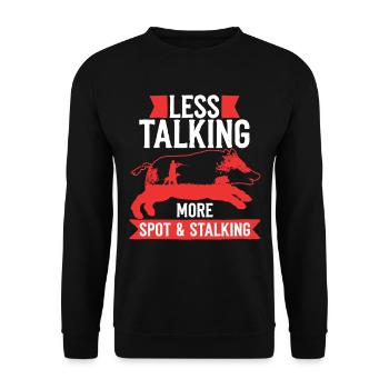 Wild boar Wild boar hunting Wild boar hunter - Unisex Sweatshirt - black - Front - Alina (178cm) & Michal (187cm)