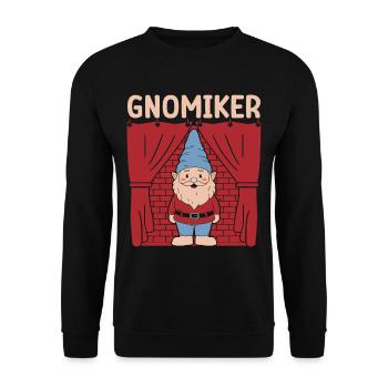 Nain de jardin Costume Gnome Gnome - Sweat-shirt Unisexe - noir - Devant - Alina (178cm) & Michal (187cm)