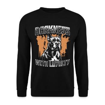 Cane Corso Dog - Unisex Sweatshirt - black - Front - Alina (178cm) & Michal (187cm)