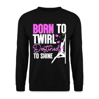 Pole Dancing Pole Dancing Pole Dancer - Unisex Sweatshirt - black - Front - Alina (178cm) & Michal (187cm)