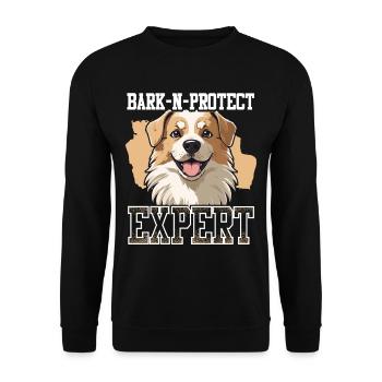 Alabai Dog Bark-N-Protect Expert - Unisex Sweatshirt - black - Front - Alina (178cm) & Michal (187cm)