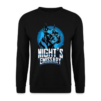 Cane Corso Chien Nuit de l’émissaire - Sweat-shirt Unisexe - noir - Devant - Alina (178cm) & Michal (187cm)