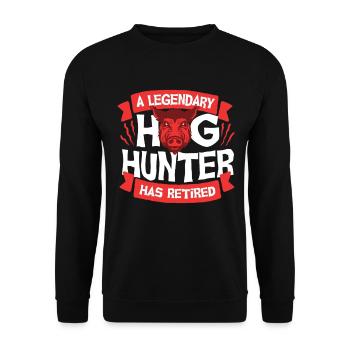Wild Boar A Legandary Hog Hunter Has Retired - Unisex Sweatshirt - black - Front - Alina (178cm) & Michal (187cm)