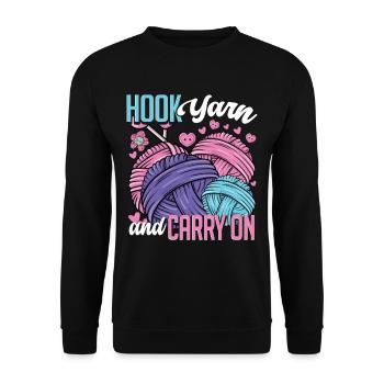 Häkeln Stricken - Unisex Pullover - Schwarz - Vorne - Alina (178cm) & Michal (187cm)