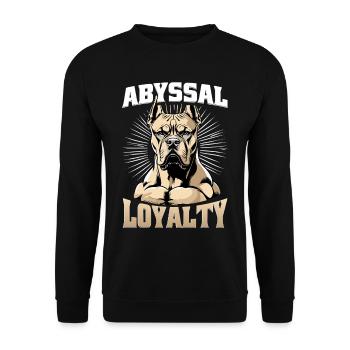 Cane Corso Chien Loyauté Abyssale - Sweat-shirt Unisexe - noir - Devant - Alina (178cm) & Michal (187cm)