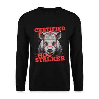 Sanglier Chasse au sanglier Chasseur de sanglier - Sweat-shirt Unisexe - noir - Devant - Alina (178cm) & Michal (187cm)