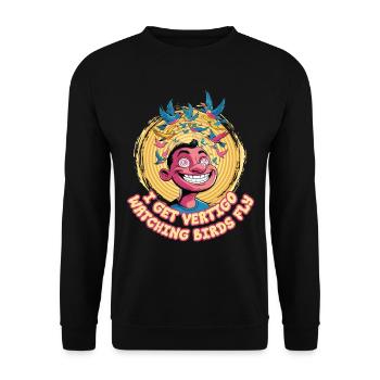 Acrophobie Peur des hauteurs Vertiges - Sweat-shirt Unisexe - noir - Devant - Alina (178cm) & Michal (187cm)
