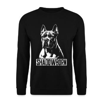Cane Corso Dog - Unisex Sweatshirt - black - Front - Alina (178cm) & Michal (187cm)