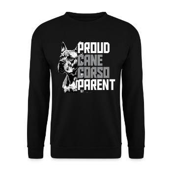 Cane Corso Dog Proud Cane Corso Parent - Unisex Sweatshirt - black - Front - Alina (178cm) & Michal (187cm)