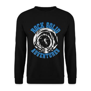 Spéléologie Spéléologie Aventure solide comme le roc - Sweat-shirt Unisexe - noir - Devant - Alina (178cm) & Michal (187cm)