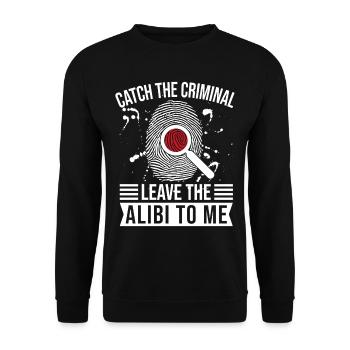 L’analyste médico-légal attrape le crime de l’escouade criminelle - Sweat-shirt Unisexe - noir - Devant - Alina (178cm) & Michal (187cm)