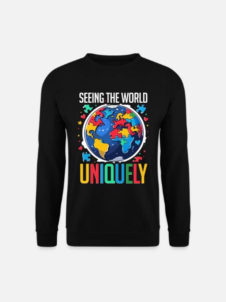 Autist Autismus See the world Uniquely - Unisex Pullover - Schwarz