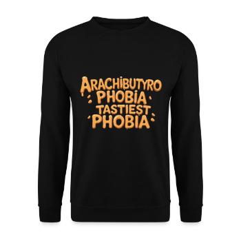 Arachibutyrophobie Angst Vor Erdnussbutter - Unisex Pullover - Schwarz - Vorne - Alina (178cm) & Michal (187cm)