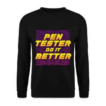 Pénétrationstesteur Stylo tester faire mieux - Sweat-shirt Unisexe - noir - Devant - Alina (178cm) & Michal (187cm)
