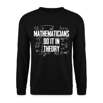 Mathématiques Mathématiques Professeur de mathématiques Professeur de mathématiques - Sweat-shirt Unisexe - noir - Devant - Alina (178cm) & Michal (187cm)