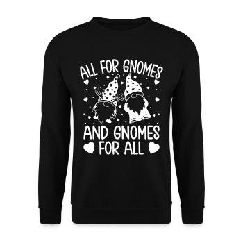 Costume de Gnome Hommes Tout Pour Gnomes & Gnomes Pour Tous - Sweat-shirt Unisexe - noir - Devant - Alina (178cm) & Michal (187cm)