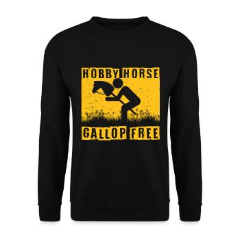 Hobby Horsing Hobby cheval de loisir Galop Free - Sweat-shirt Unisexe - noir - Devant - Alina (178cm) & Michal (187cm)
