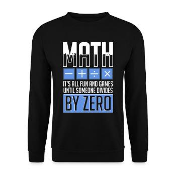 Mathématiques Mathématiques Professeur de mathématiques Professeur de mathématiques - Sweat-shirt Unisexe - noir - Devant - Alina (178cm) & Michal (187cm)