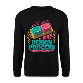 Graphic Designer, Communication Design, Media Design - Unisex Sweatshirt - black - Front - Alina (178cm) & Michal (187cm)