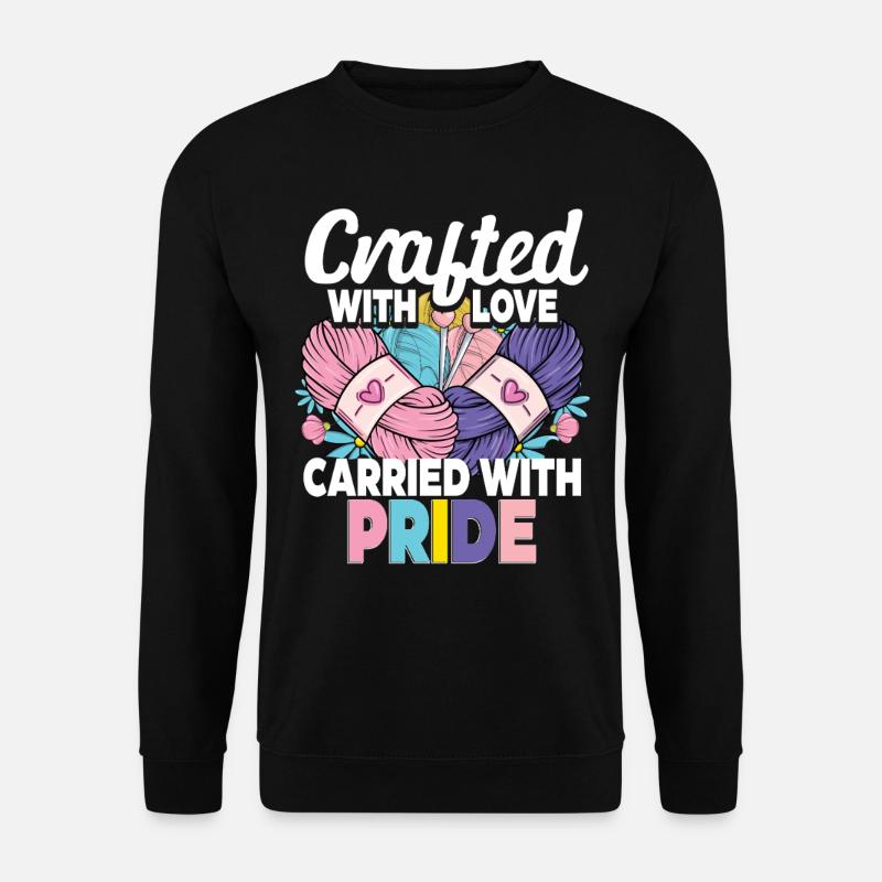 Crochet Knitting - Unisex Sweatshirt - black