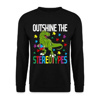 L’autisme autiste : éclipser les stéréotypes - Sweat-shirt Unisexe - noir - Devant - Alina (178cm) & Michal (187cm)