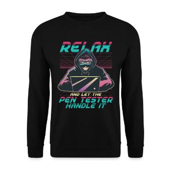 Penetration Tester Let The Pen Tester Handle It - Unisex Sweatshirt - black - Front - Alina (178cm) & Michal (187cm)