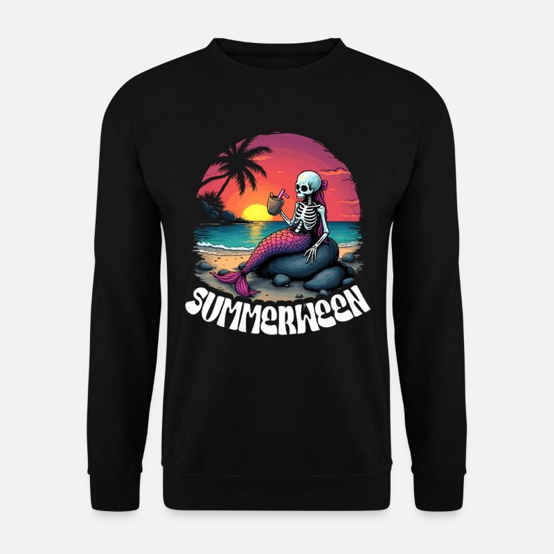 Mermaid Mermaids Summerween - Unisex Sweatshirt - black
