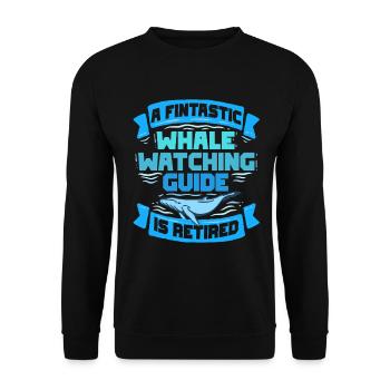 Guide d’observation des baleines de Walbeobachtung Fintastic - Sweat-shirt Unisexe - noir - Devant - Alina (178cm) & Michal (187cm)