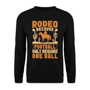 Western Rider Rodeo Only Require Cowgirls Rodeo - Unisex Sweatshirt - black - Front - Alina (178cm) & Michal (187cm)