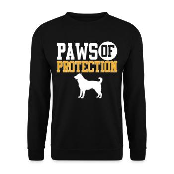 Alabai Dog Paws of Protection - Unisex Sweatshirt - black - Front - Alina (178cm) & Michal (187cm)