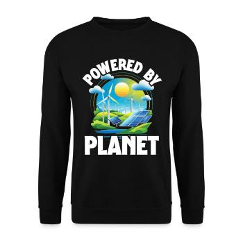 Les écologistes propulsés par la planète - Sweat-shirt Unisexe - noir - Devant - Alina (178cm) & Michal (187cm)