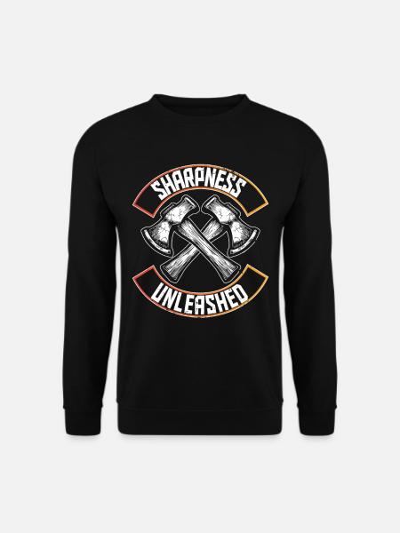 Axtwerfen Holzfäller Sharpness Unleashed - Unisex Pullover - Schwarz