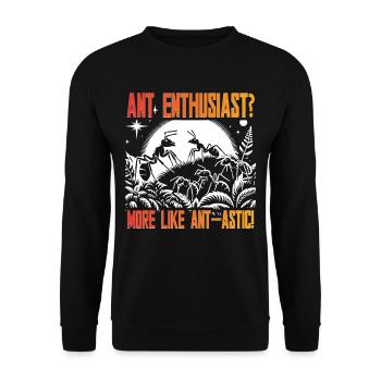 Ameisenzucht Ameisenzüchter Ameisen - Unisex Pullover - Schwarz - Vorne - Alina (178cm) & Michal (187cm)
