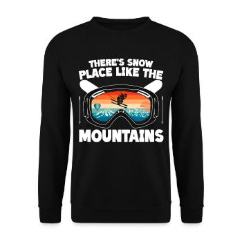 Ski Skifahrer Wintersport - Unisex Pullover - Schwarz - Vorne - Alina (178cm) & Michal (187cm)