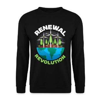 Environnementaliste Énergie renouvelable - Sweat-shirt Unisexe - noir - Devant - Alina (178cm) & Michal (187cm)