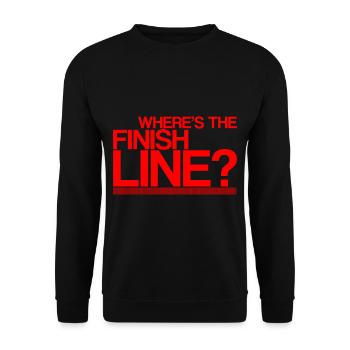 Where's The Finish Line 2 - Unisex Sweatshirt - black - Front - Alina (178cm) & Michal (187cm)