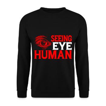 Seeing Eye Human 17 - Unisex Pullover - Schwarz - Vorne - Alina (178cm) & Michal (187cm)