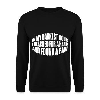 J’ai tendu la main et j’ai trouvé une patte 11 - Sweat-shirt Unisexe - noir - Devant - Alina (178cm) & Michal (187cm)