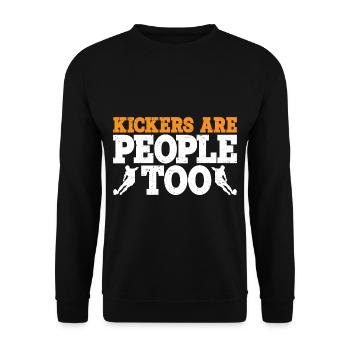 Kickers Are People Too 20 - Unisex Pullover - Schwarz - Vorne - Alina (178cm) & Michal (187cm)