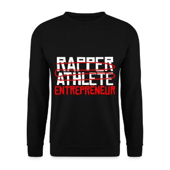 Rapper Athlete Entrepreneur 20 - Unisex Sweatshirt - black - Front - Alina (178cm) & Michal (187cm)