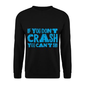 If You Don't Crash You Can't Ski 3 - Unisex Pullover - Schwarz - Vorne - Alina (178cm) & Michal (187cm)