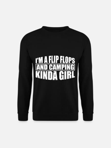 I'm A Flip Flops And Camping Kinda Girl 4 - Unisex Pullover - Schwarz