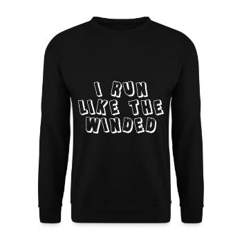 Je cours comme le Winded 3 - Sweat-shirt Unisexe - noir - Devant - Alina (178cm) & Michal (187cm)