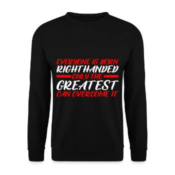 Tout le monde naît droitier 3 - Sweat-shirt Unisexe - noir - Devant - Alina (178cm) & Michal (187cm)