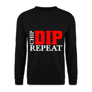 Chip Dip Repeat 12 - Unisex Pullover - Schwarz - Vorne - Alina (178cm) & Michal (187cm)
