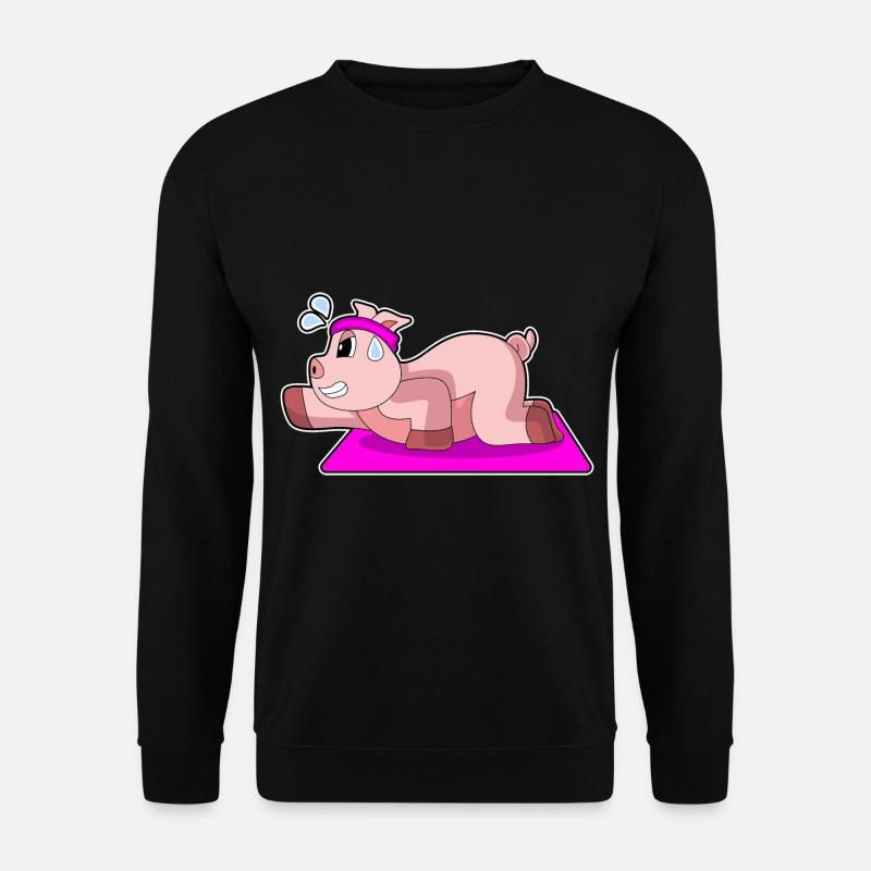 Pig Yoga Gymastics - Unisex Sweatshirt - black