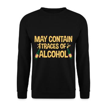 May Contain Traces Of Alcohol 4 - Unisex Sweatshirt - black - Front - Alina (178cm) & Michal (187cm)